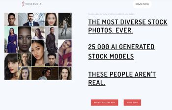 AIによって自動生成した人物写真をダウンロードできるギャラリーサイト「25,000 AI Photos」のサムネイル